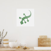 Poetica Gecko in Groen Poster (Keuken)