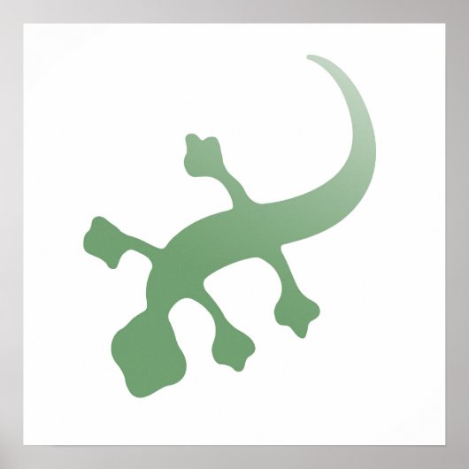 Poetica Gecko in Groen Poster (Voorkant)