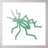 Poetica Green Cricket Print (Voorkant)