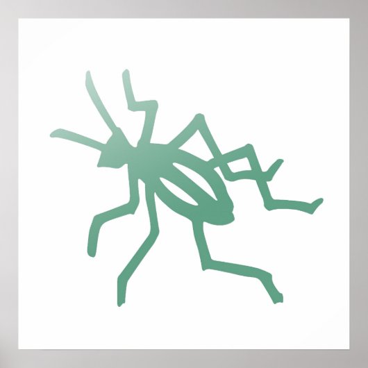 Poetica Green Cricket Print (Voorkant)