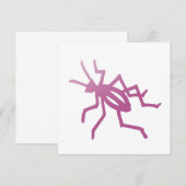 Poetica Pink Cricket Uitnodiging (Voorkant / Achterkant)