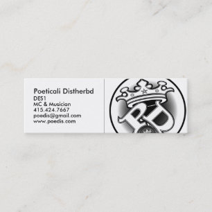 Poeticali Distherbd, MC-kaart Mini Visitekaartje