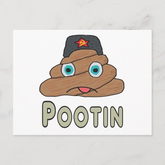 Poetin - Anti-Poetin Briefkaart (Voorkant)