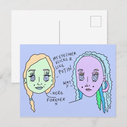 Poetin Baby | Afdrukken Briefkaart | #overhear (Voorkant / Achterkant)