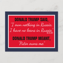 Poetin bekleedt Trump Russia President Politiek Briefkaart