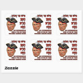 Poetin de boze Haman - Purim Satire Slava Ukraine! Vierkante Sticker (Vel)