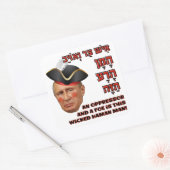 Poetin de boze Haman - Purim Satire Slava Ukraine! Vierkante Sticker (Envelop)
