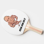 Poetin draait er om tafeltennisbatje (Zijkant)