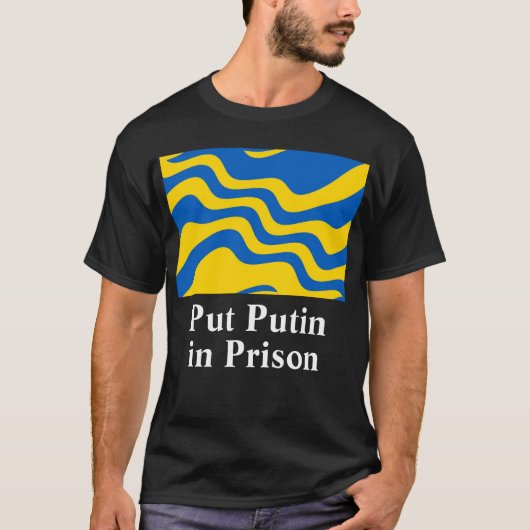 Poetin in de gevangenis zetten t-shirt (Voorkant)