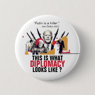Poetin is een moordenaar: Joe Biden 2021 Button