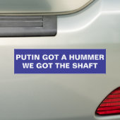 POETIN KREEG EEN HUMMER BUMPERSTICKER (Op auto)