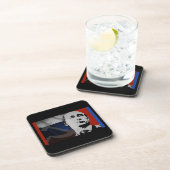 Poetin met Russische vlag Bier Onderzetter (Rechterzijde)