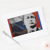 Poetin met Russische vlag Rechthoekige Sticker (Envelop)