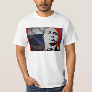 Poetin met Russische vlag T-shirt