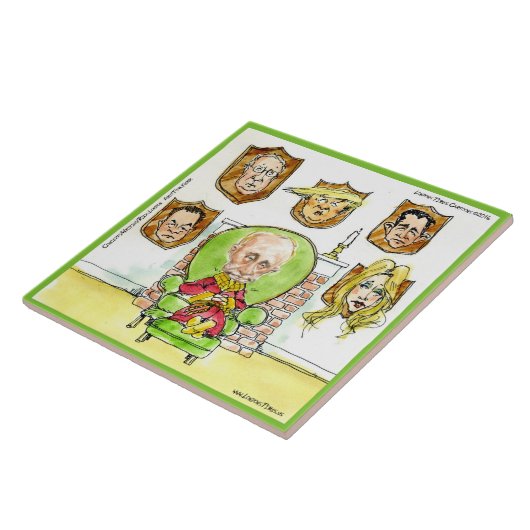 Poetin op de Ritz W/Trump Comic Ceramic Tegel Tegeltje (Zijkant)