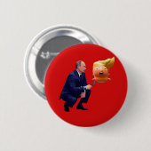 Poetin speelt mee met Trump ballon Ronde Button 5,7 Cm (Voorkant /achterkant)