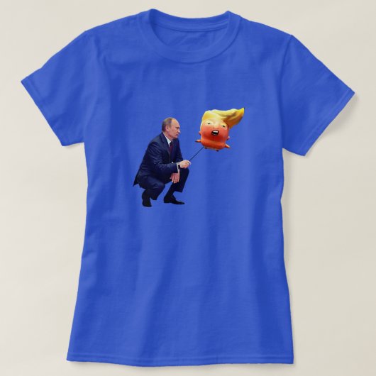 Poetin speelt mee met Trump ballon T-shirt (Design voorkant)