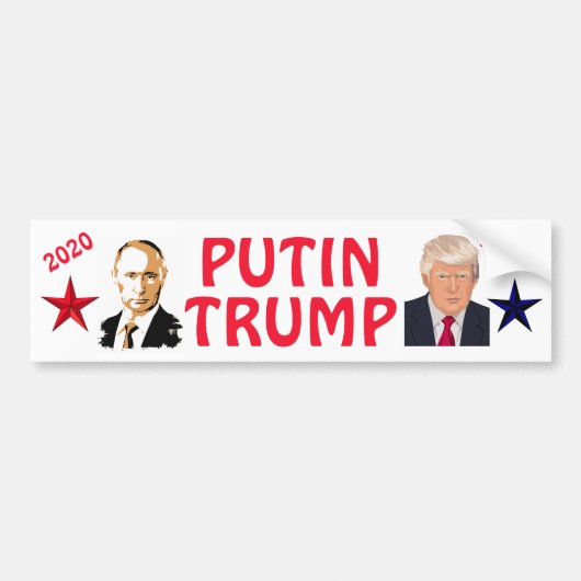 Poetin Trump 2020 VerkiezingsBumpersticker Bumpersticker (Voorkant)