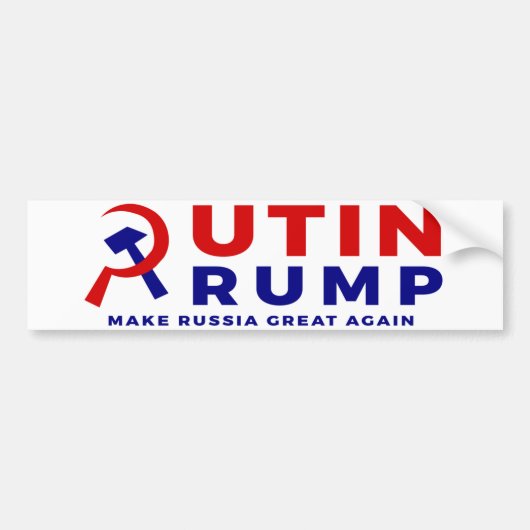 Poetin/Trump-Bumpersticker Bumpersticker (Voorkant)