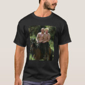 Poetin Trump Riding Horse Meme Rusland Verenigde S T-shirt (Voorkant)