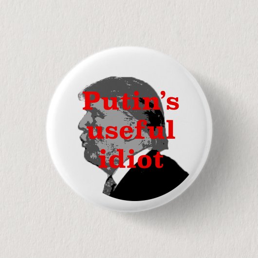 Poetins nuttige idioot ronde button 3,2 cm (Voorkant)