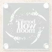 Poëtisch geboren onder Wolf Moon Claws Glazen Onderzetter (Achterkant)