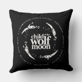 Poëtisch geboren onder Wolf Moon Claws Kussen (Achterkant)