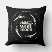 Poëtisch geboren onder Wolf Moon Claws Kussen (Voorkant)