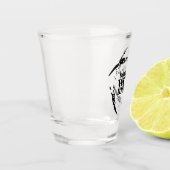 Poëtisch geboren onder Wolf Moon Claws Shot Glas (Links)