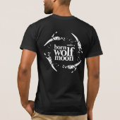 Poëtisch geboren onder Wolf Moon Claws T-shirt (Achterkant)
