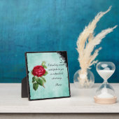 Poëtisch Rumi Quote Typografie met  Red Rose Fotoplaat (Insitu)