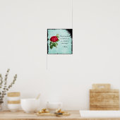 Poëtisch Rumi Quote Typografie met  Red Rose Poster (Keuken)