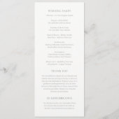 Poëtisch script EDITABLE KLEUR Huwelijksprogramma Programmakaart (Achterkant)