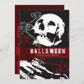 Poëtisch skeleton Death Scary Gothic Halloween Par Kaart (Voorkant / Achterkant)