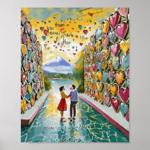 Poëtisch spel: magnetische liefde poëzie muur