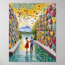 Poëtisch spel: magnetische liefde poëzie muur poster