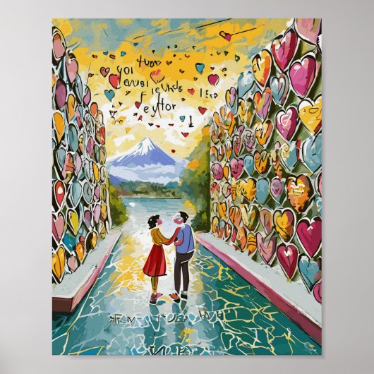 Poëtisch spel: magnetische liefde poëzie muur poster (Voorkant)