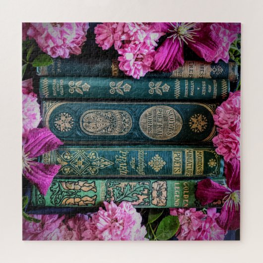Poëtische boeken en Rozen Legpuzzel (Horizontaal)