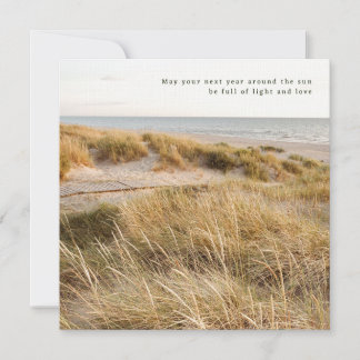 Poëtische en zachte strand natuur esthetiek, groet kaart