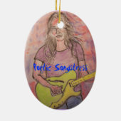 Poetische songstress keramisch ornament (Achterkant)