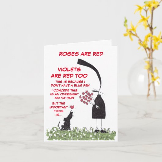 Poëtische Valentijns Kaart (Gele Bloem)