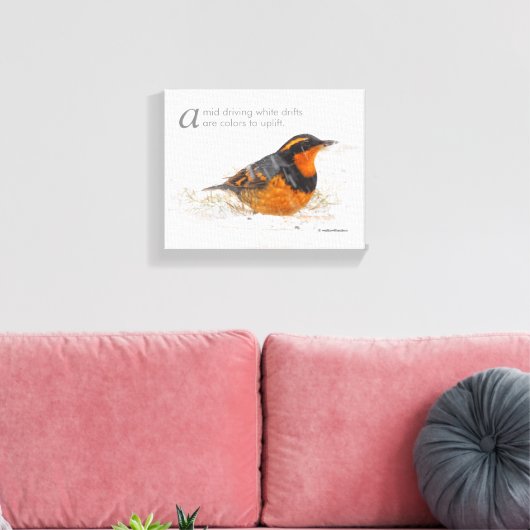 Poëtische winterwoorden gevarieerde spruw in de sn canvas afdruk (Insitu (Woonkamer))