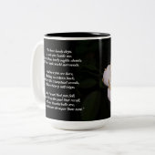 POetische witte roos mok (Voorkant links)