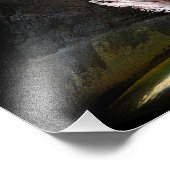 Poetlicht op het nationaal waterpark Zion Foto Afdruk (Hoek)