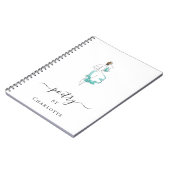 Poetry aangepaste monogram tekentypografie notitieboek (Linkerzijde)