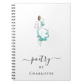 Poetry aangepaste monogram tekentypografie notitieboek (Voorkant)
