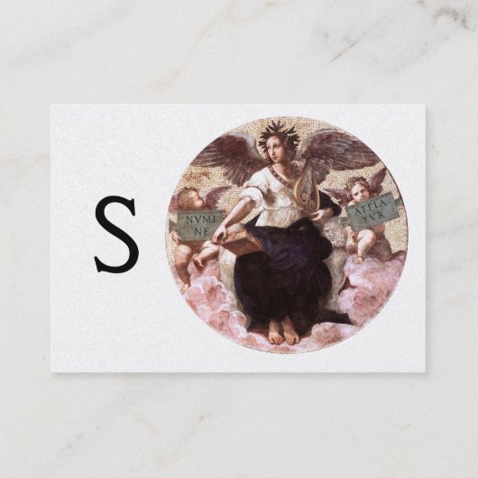 POETRY Allegory Fresco door Raffaello Sanzio Visitekaartje (Achterkant)
