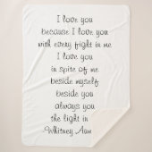 Poetry Blanket Sherpa Deken (Voorkant)