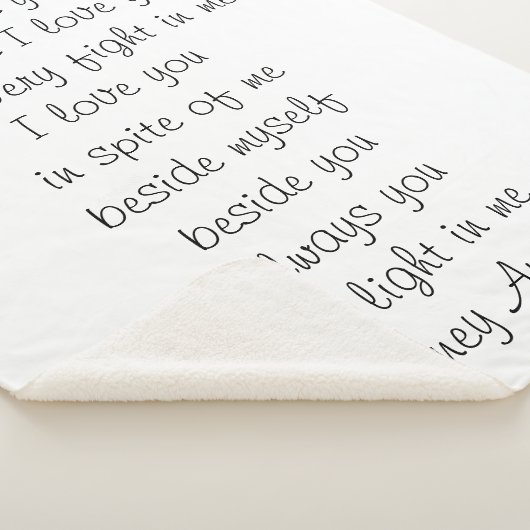 Poetry Blanket Sherpa Deken (3/4)