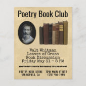 Poetry Book Club Flyer Walt Whitman Birthday (Voorkant)